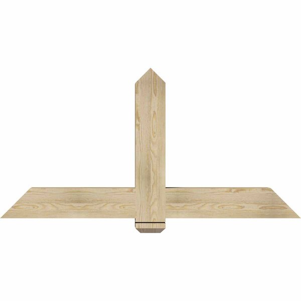 Ekena Millwork Eugene Rough Sawn Timber Gable Bracket, Douglas Fir, 60"W x 30"H x 6"D x 6"F, 12/12 Pitch GBW060X30X0606EUG00RDF - main